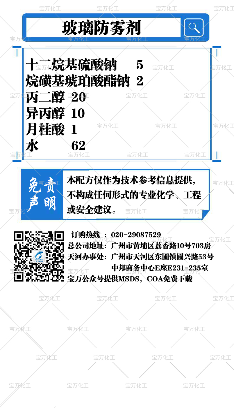 玻璃防霧劑